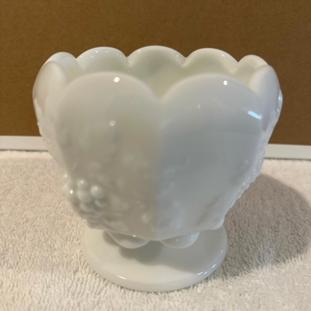 Milk glass Rose Bowl Elegant White Decorative Vase